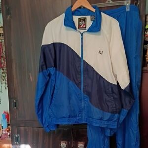 JCPenney USA Olympics Blue and Cream Windbreaker Jacket And Pants